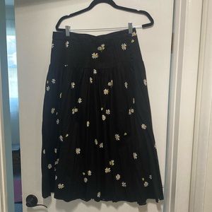 Madewell floral midi skirt